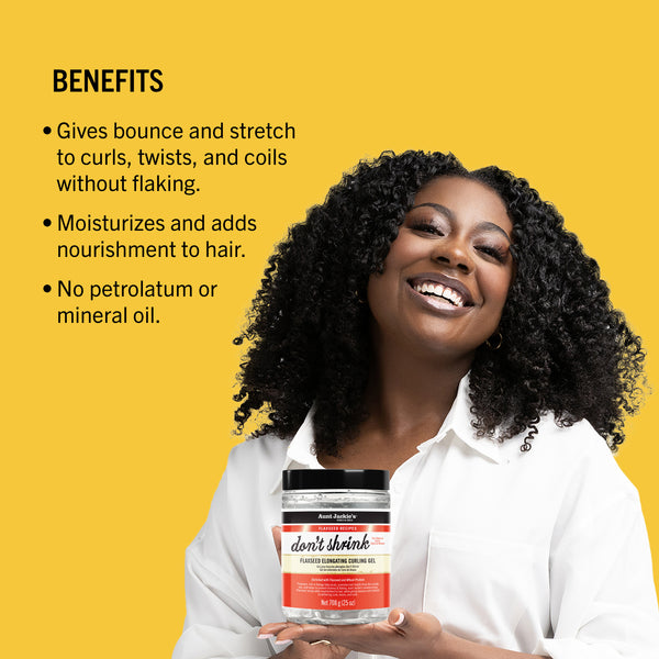 Don't Shrink Flaxseed Elongating Curling Gel - Value Size 25 oz